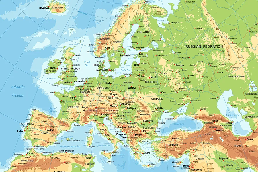 Avrupa Haritası: Göller